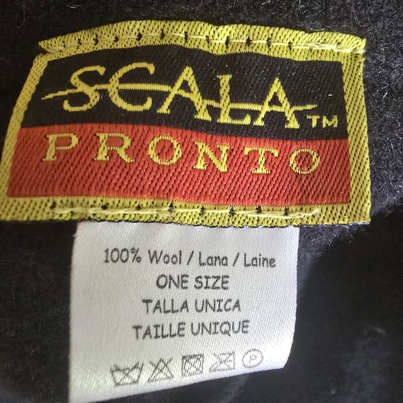SCALA PRONTO Vintage Womens Black 100% Wool Hat - Picture 3 of 6